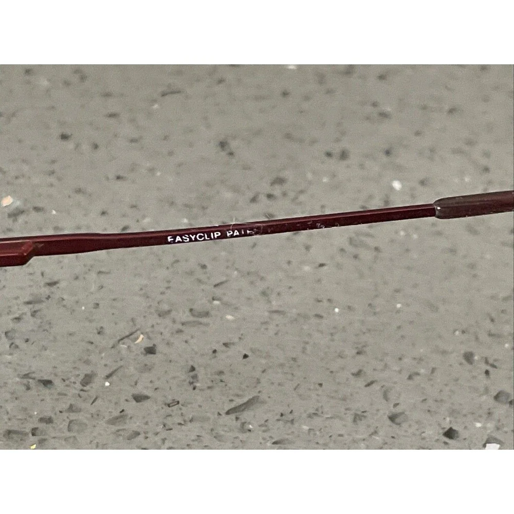 EASYCLIP Eyeglasses Frames ONLY w Sunglasses attachment 49-19-140 red full rim